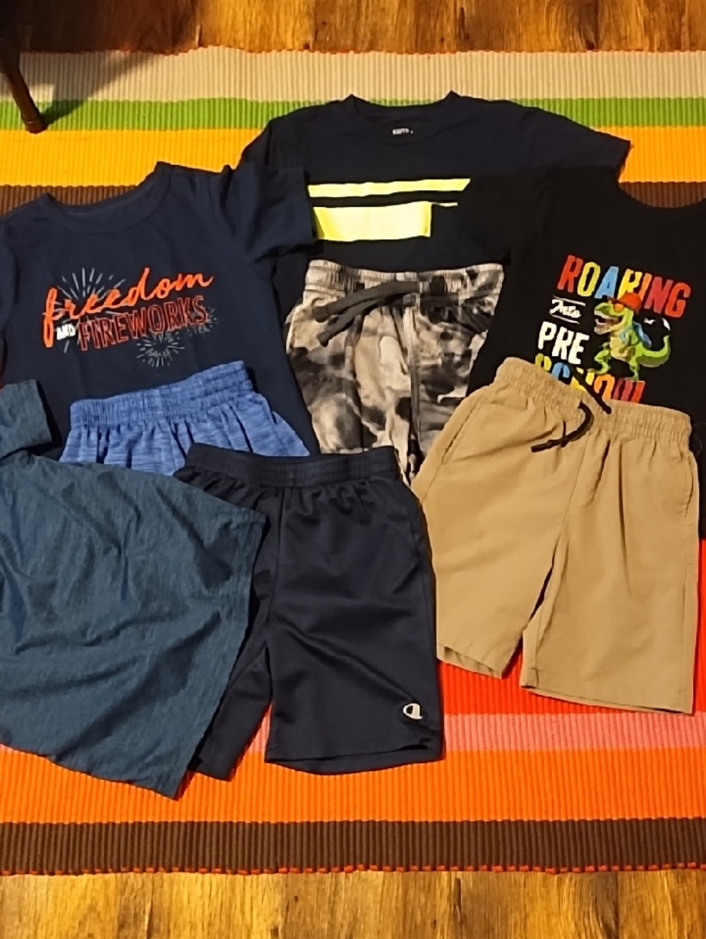 EUC Bundle Of 8 Boys'  Athletic Shorts And Tops Size 4-5 Various Brands.